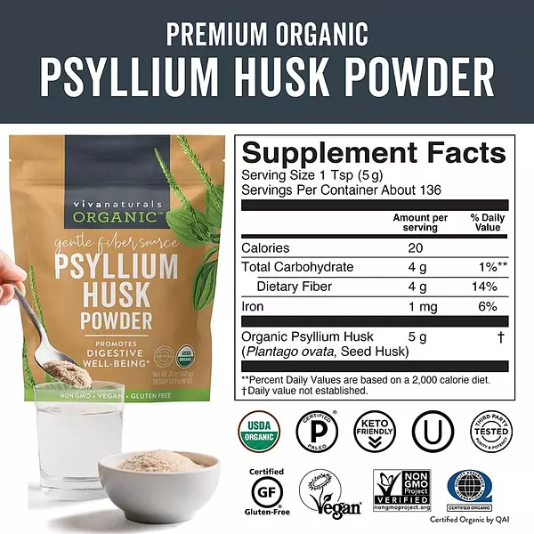 Salud y Equipamiento Médico - Psyllium Polvo Viva Naturals 2