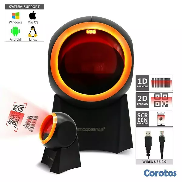 equipos profesionales - Lector de Codigo de Barras 2D estandar Escaner de Codigos escritorio Desktop 8