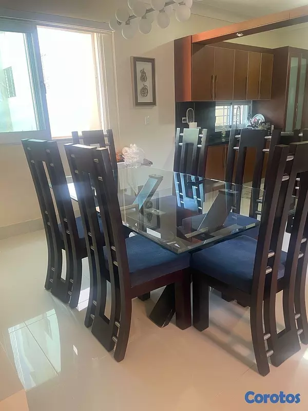 muebles y colchones - juego de comedor en caoba 2
