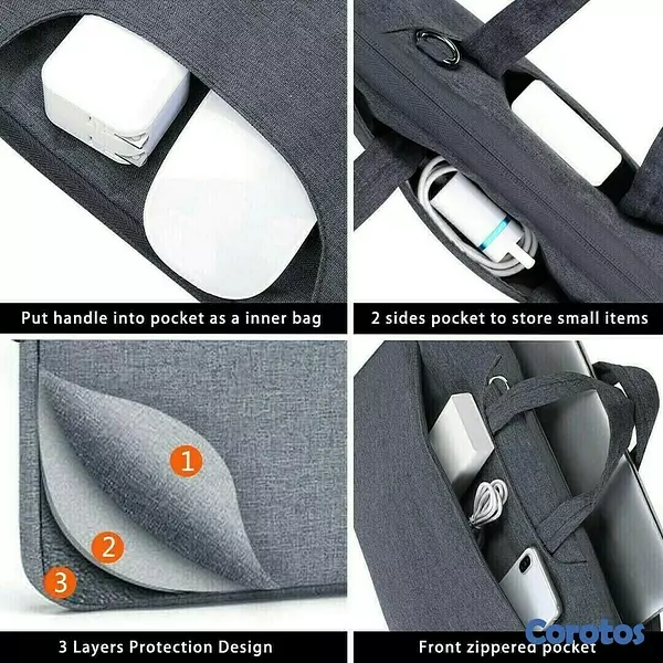 carteras y maletas - Bolso con correa - Funda con asa - Estuche de transporte para laptop 15.6" 4