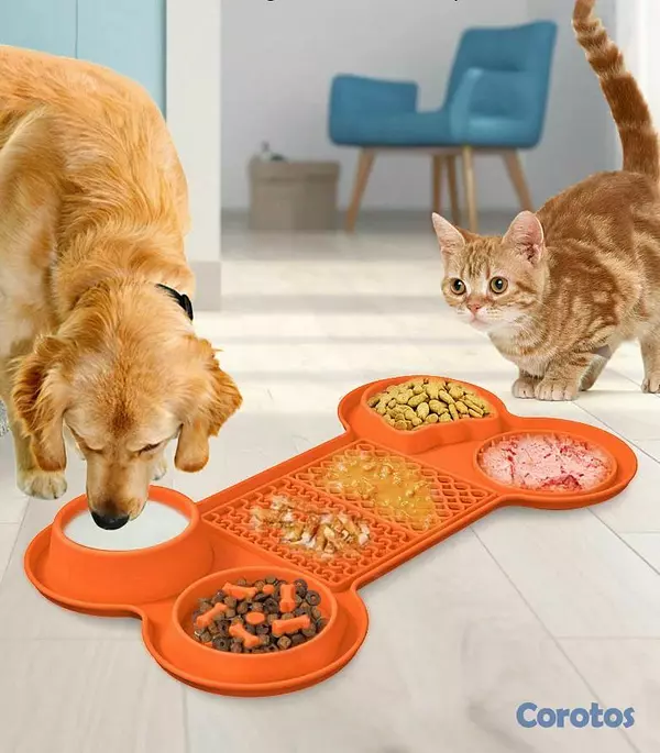 animales y mascotas - comedero o alfombra de silicon para mascota 