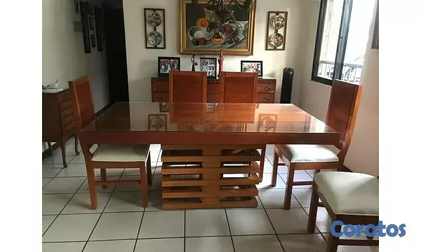 muebles y colchones - Vendo hermosa mesa comedor para 6 personas en roble. 2