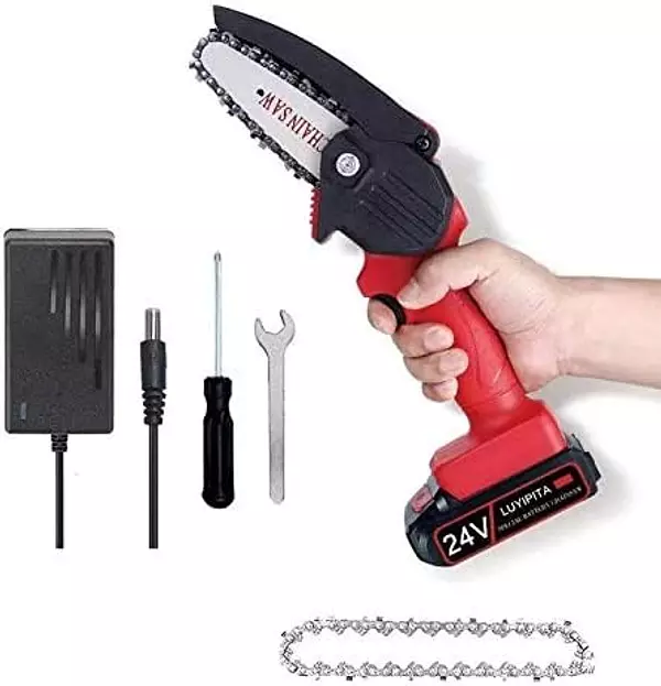 herramientas, jardines y exterior - Sierra Podadora Inalámbrica 4 Pulgadas 550w 24v, 1 Bateria recargable cierra 4