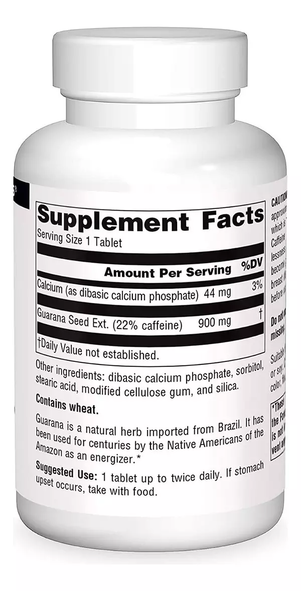 Salud y Equipamiento Médico - Guarana 900 Mg Source Naturals 2