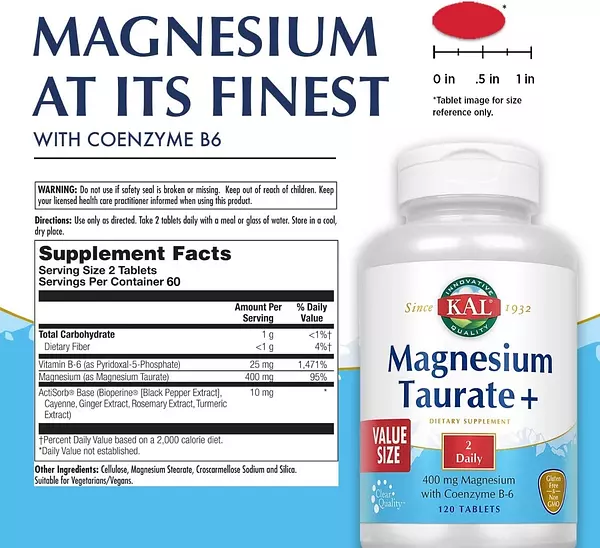 Salud y Equipamiento Médico - Taurato De Magnesio 400mg Kal 2