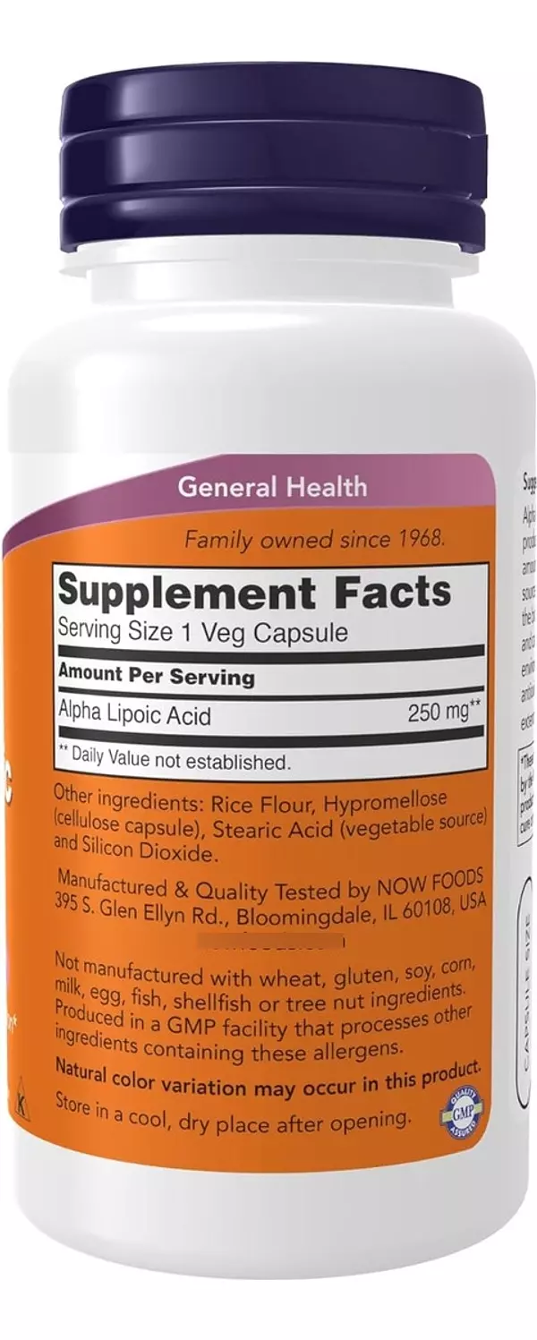 Salud y Equipamiento Médico - Now F Ácido Alfa Lipoico 60 cap 2