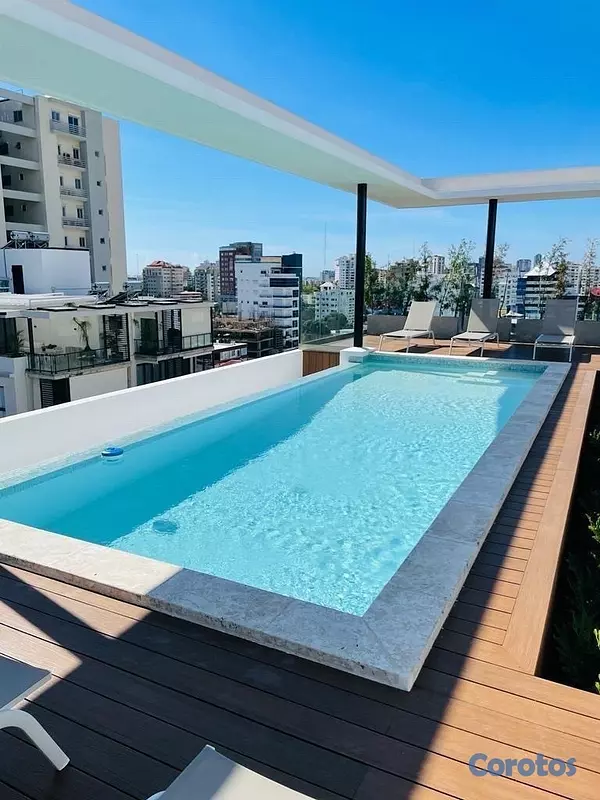 apartamentos - Apartamento en Venta US$350,000 y Renta US$2,000 2 Hab + Estudio Naco Piso Alto 10