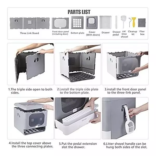 Salud y Equipamiento Médico - Caja De Arena Para Gatos Barmi Caja De Arena 4