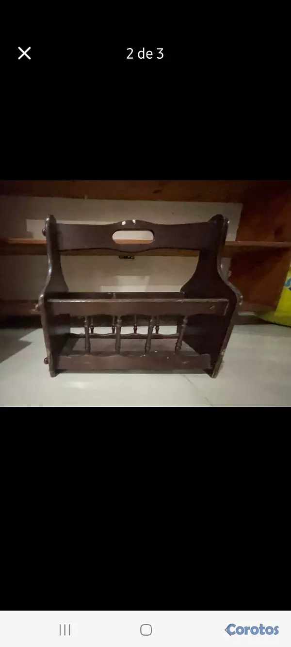 decoración y accesorios - Revistero Vintage en caoba 2