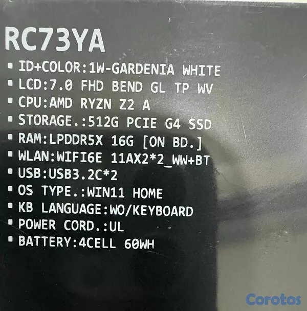consolas y videojuegos - ASUS ROG ALLY Z2 G27 512GB + 16GB NUEVA SELLADA 3