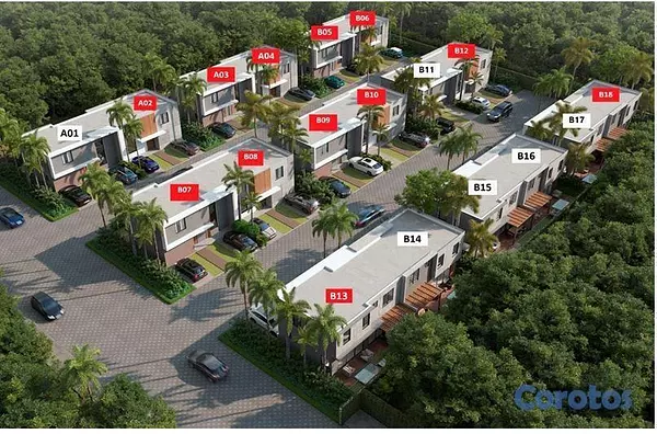 casas vacacionales y villas - En Venta Villas en Vista Cana de 3 habitaciones 3