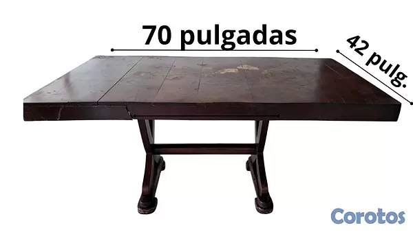 muebles y colchones - Juego de comedor 6 sillas con mesa en caoba centenaria 2