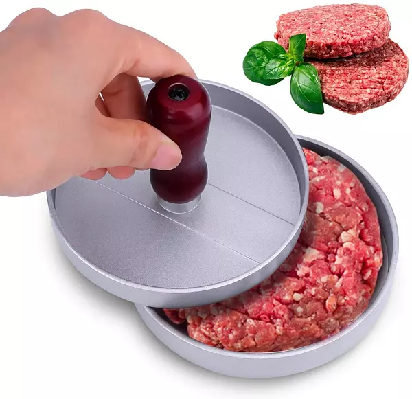 cocina - Molde para hacer carnes de Hamburguesa Burguer press chimi antiadherente 5" 4