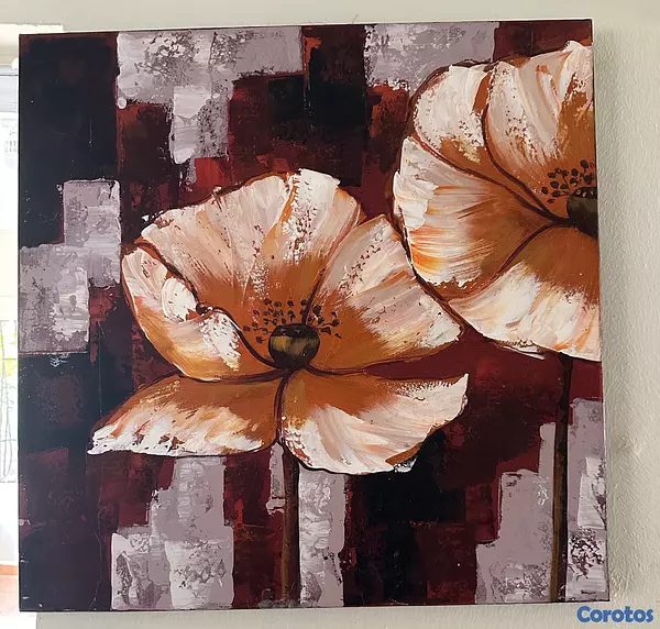 decoración y accesorios - VENDO TRÍO DE CUADROS PINTADOS  5