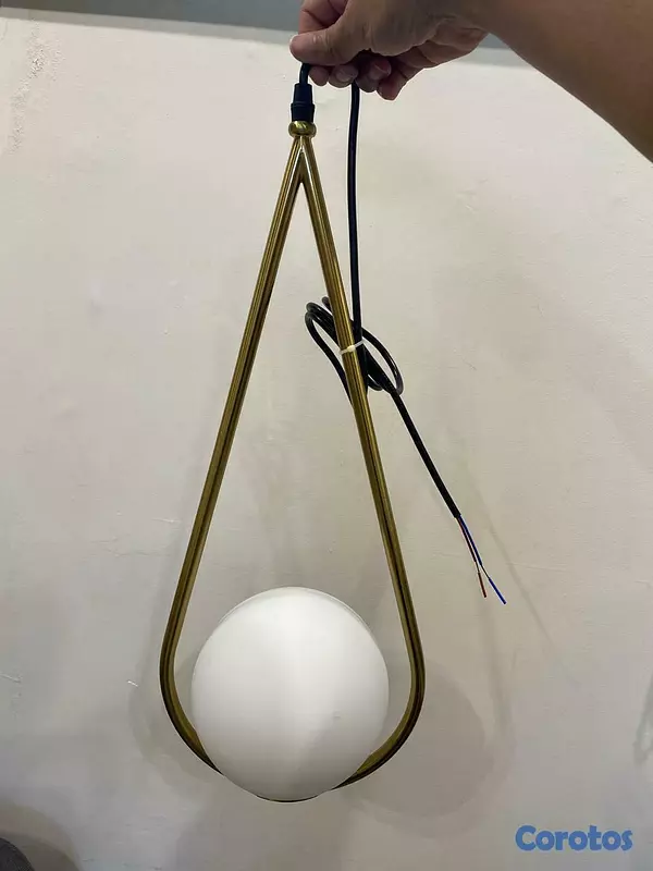 decoración y accesorios - LAMPARA COLGANTE DORADA