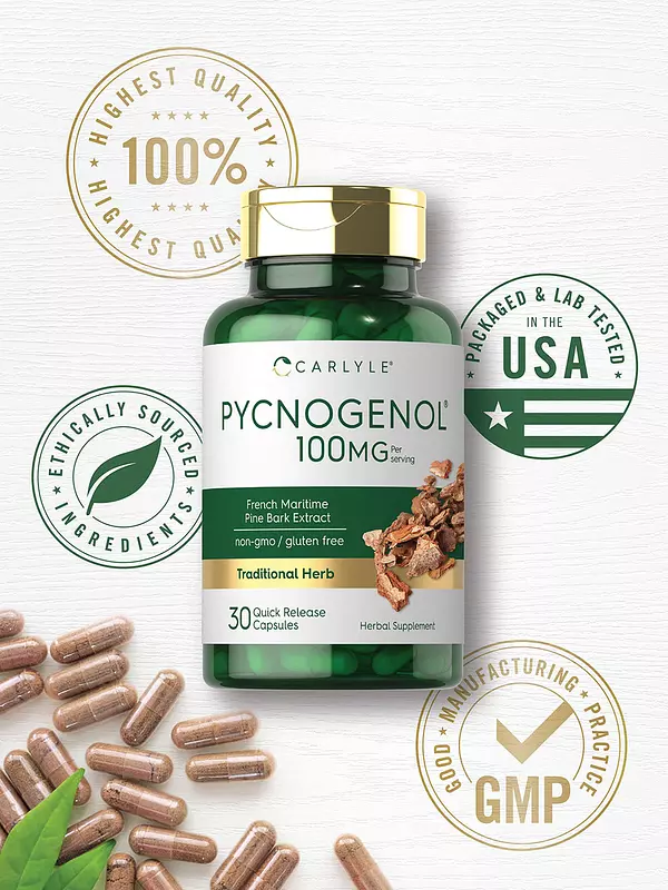 Salud y Equipamiento Médico - Pycnogenol 100 Mg | 30 Capsulas/carlyle 5