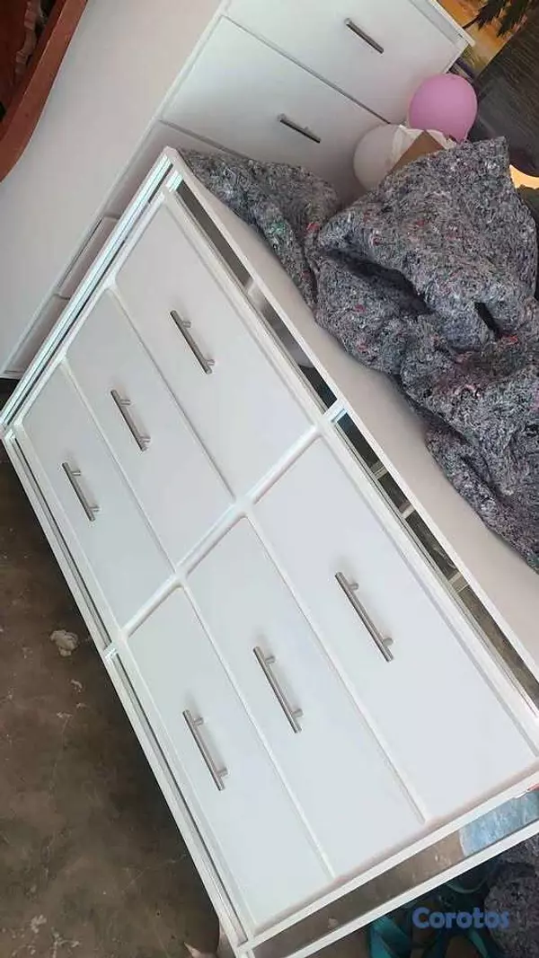 muebles y colchones - Gavetero de 6 gavetas blanco moderno  2