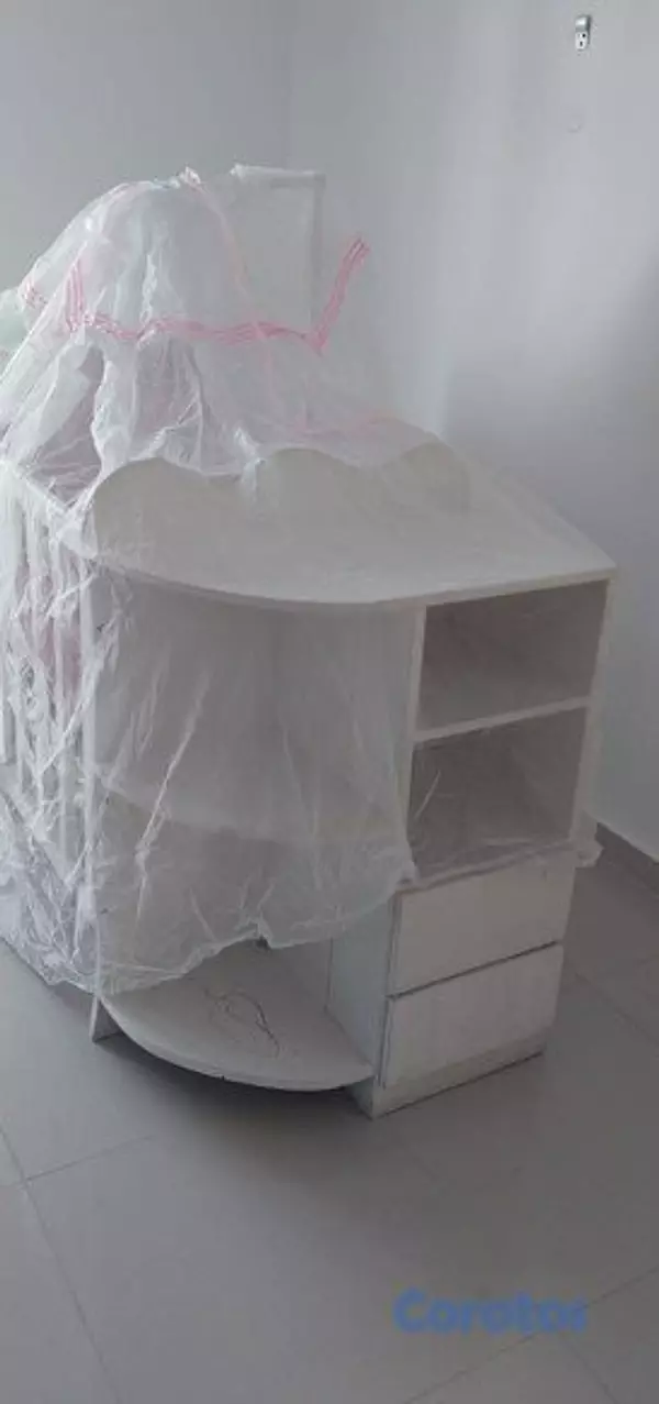 muebles - Cuna de bebé con cambiador y almacenamiento + colc 6