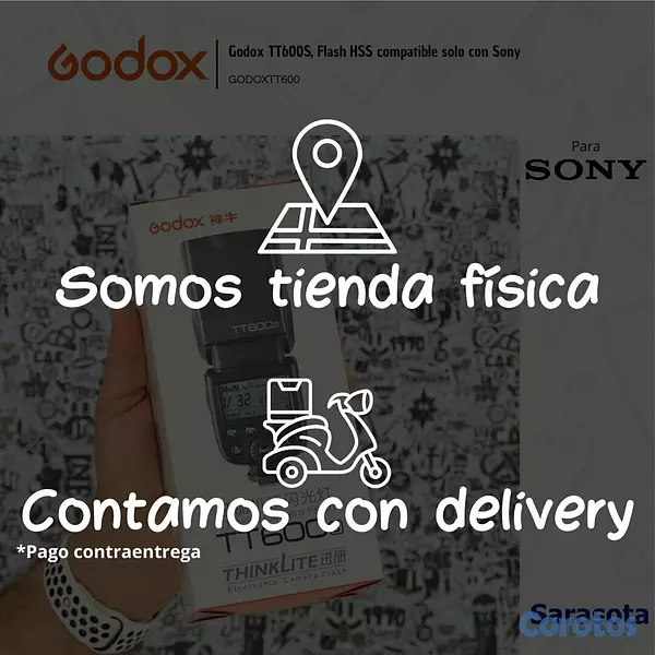accesorios para electronica - Godox Flash TT600S Sony 3