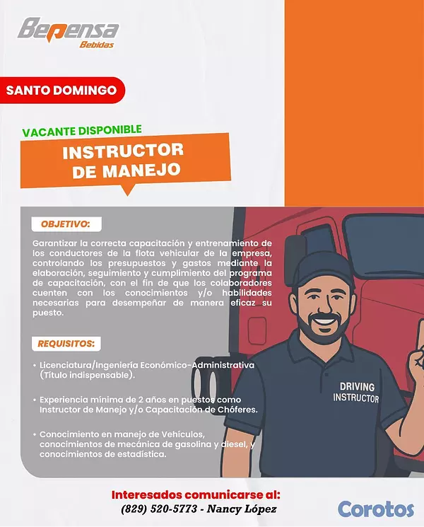 empleos disponibles - Instructor de manejo 1