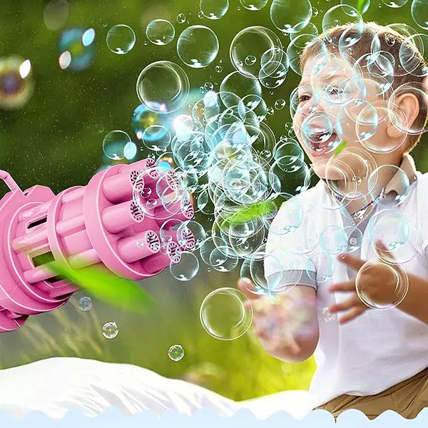 juguetes - Pistola Electrica para hacer Burbujas Niños Juguete Maquina 2