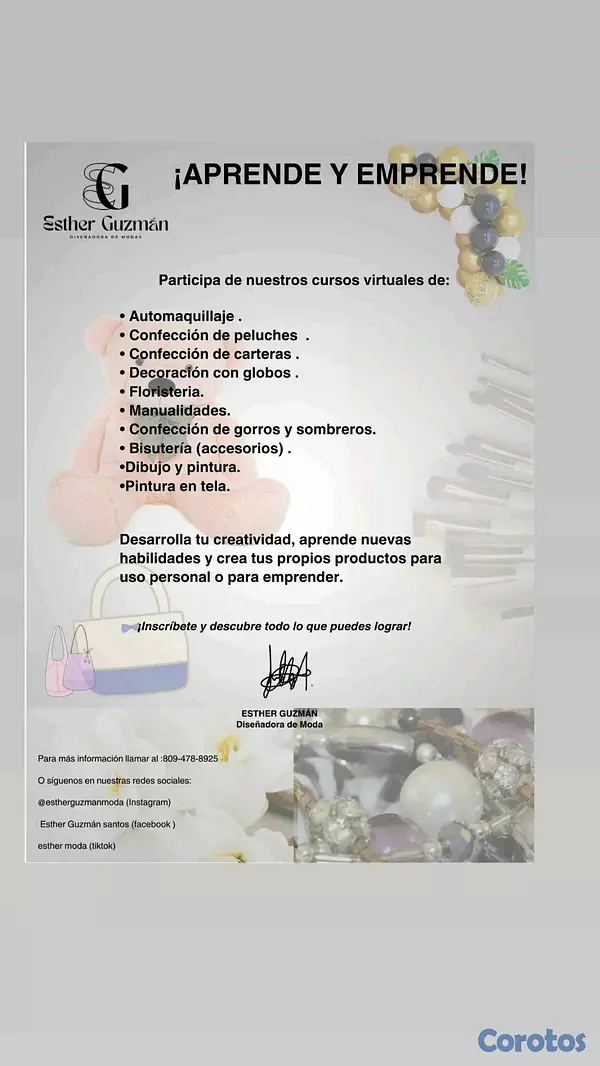 servicios profesionales - APRENDE Y EMPRENDE! CURSOS DISPONIBLES PARA NIÑ@S Y ADULTO.  2
