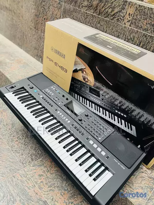 instrumentos musicales - Piano Yamaha Psr-E483 NUEVO 2025 - Incluye: atril  4