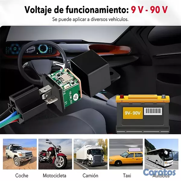 accesorios para vehiculos - 📡 Rastreador GPS Tipo Relay – Localizador Vehicula 7