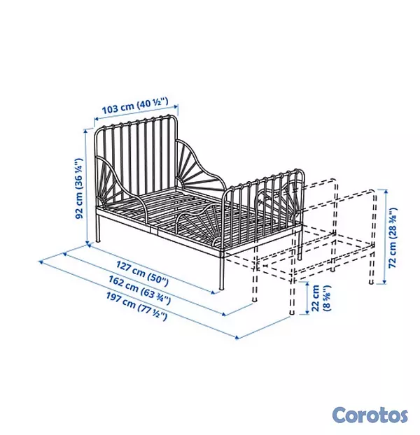 muebles - cama para niños de IKEA color rosa  4