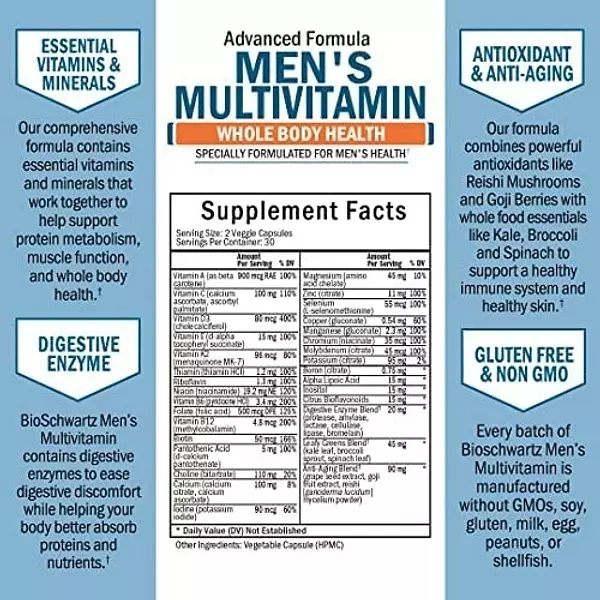 Salud y Equipamiento Médico - Multivitaminico 30cap Bioschwar 2