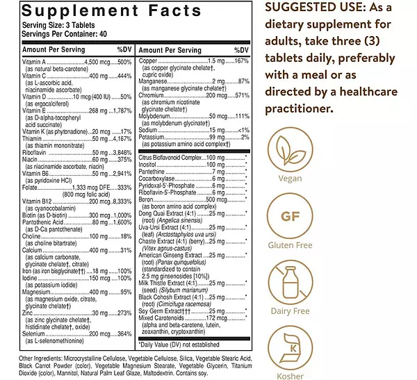 Salud y Equipamiento Médico - Multivitaminas Mujeres Solgar Female Multiple 120 Tab 2