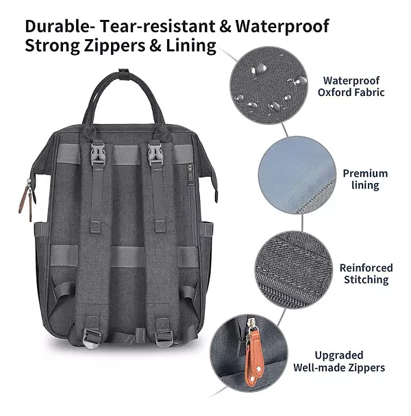 Salud y Equipamiento Médico - Pañalera Morral Multifuncional Con Puerto De Carga Usb 5