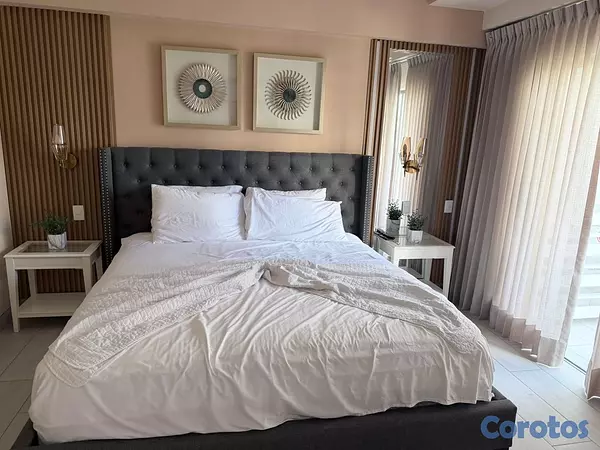 apartamentos - vendo amueblado bella vista sur una habitación 1.5 baños parqueo balcón ara soci 5