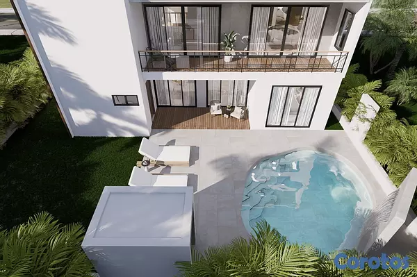 casas vacacionales y villas - Villa moderna en venta en bávaro punta cana en construcción  6