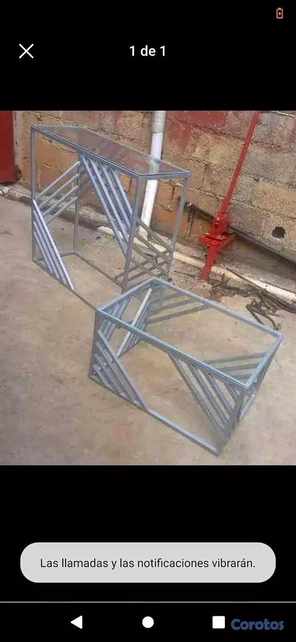 muebles y colchones - mesas de centro de muebles en hierros galvanizado  9