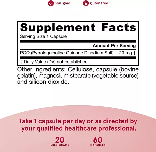 Salud y Equipamiento Médico - Pqq 20 Mg 60 Capsulas Jarrow - Unidad 2