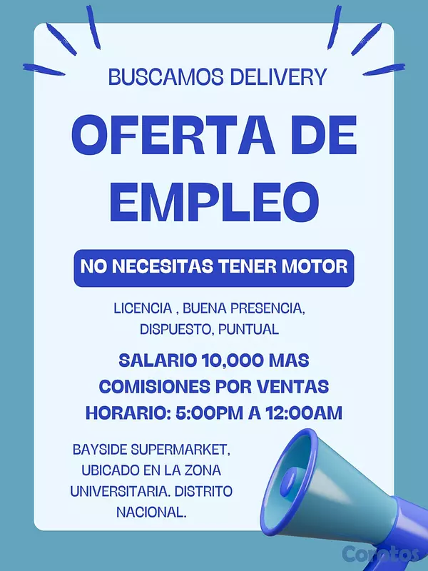 empleos disponibles - buscamos delivery