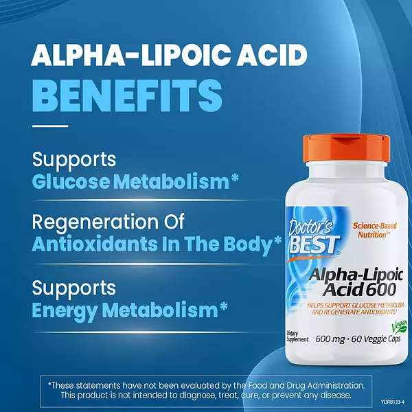 Salud y Equipamiento Médico - Acido Alfa-lipoico 600mg 60cap Doctor's Best 2