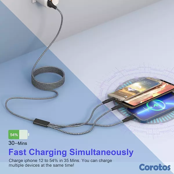 accesorios para electronica - Cable de Carga y Sincronización 3 en 1 - Alta Velo 4