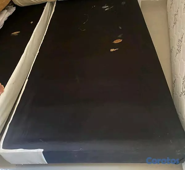 muebles y colchones - Base de cama 80x80, espaldar gabetero y baúl.  3