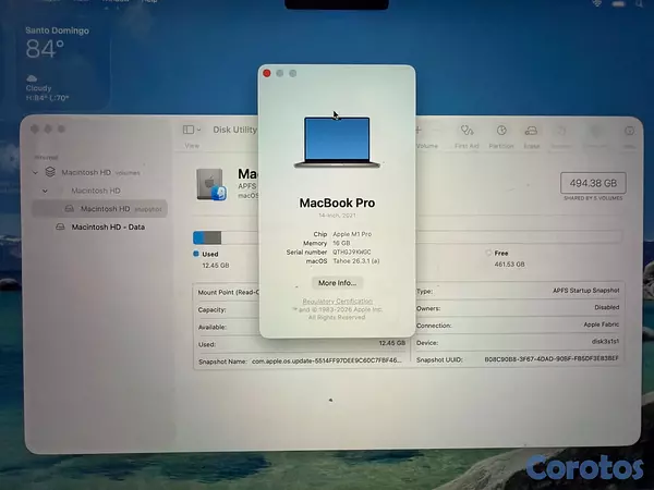 computadoras y laptops - MacBook Pro M1 Pro - Como nueva 4