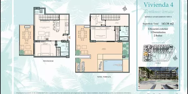penthouses - Bayahibe - Penthouse de 3 habitaciones amueblado 9