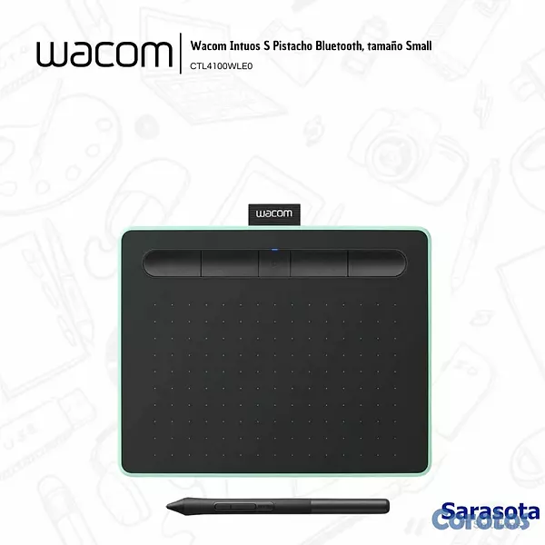 accesorios para electronica - Wacom Intuos S Versión con Bluetooth Pistacho CTL4 2