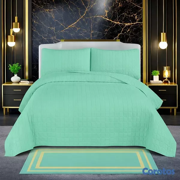 decoración y accesorios - juego de cobertor 4 piezas para cama de 60 5