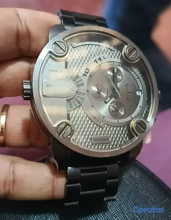 joyas, relojes y accesorios - Reloj Diesel caja  y correa de acero Inoxidable cronografo 3