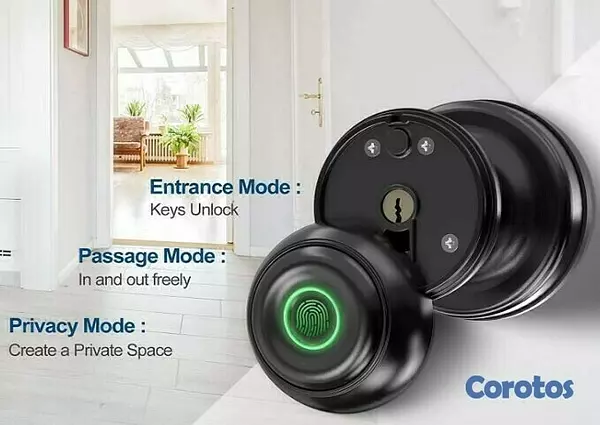 otros electronicos - Cerradura Inteligente De Perilla Con Huella Digital App JH-K01 4