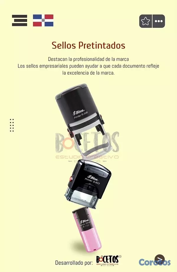 servicios profesionales - sellos pretintados  6