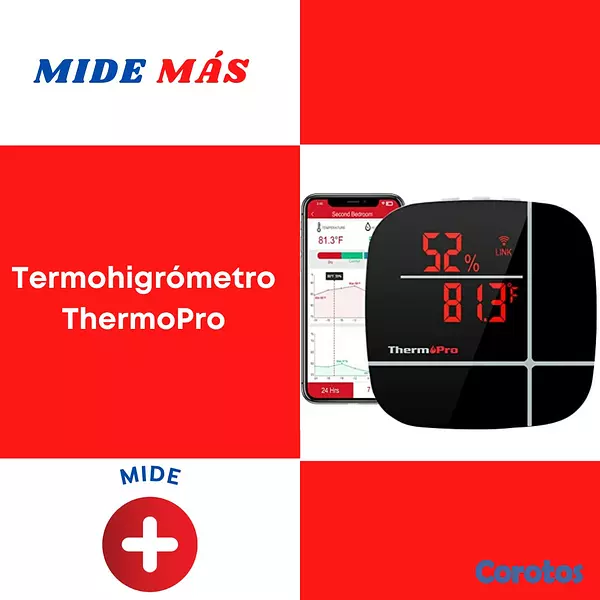 Salud y Equipamiento Médico - Termohigrómetro ThermoPro(WIFI), Recargable 2