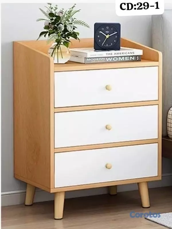 muebles y colchones - Mesas de noche 

Material: Madera prensada

Medidas:37x30x62cm.

 2