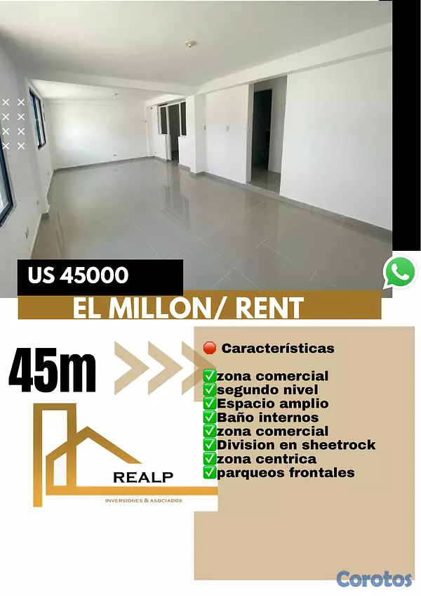 oficinas y locales comerciales - Alquiler local en el millon  1